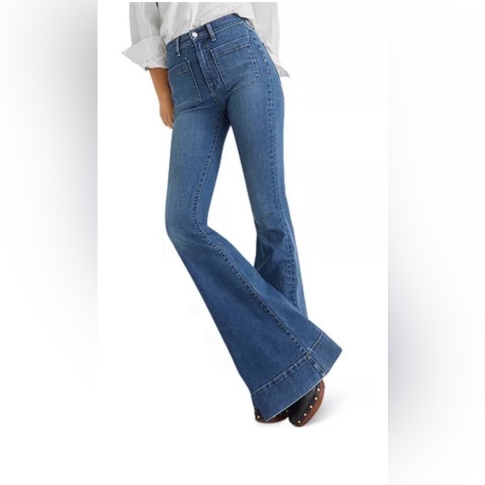Veronica Beard Blue Wide-Leg Jeans